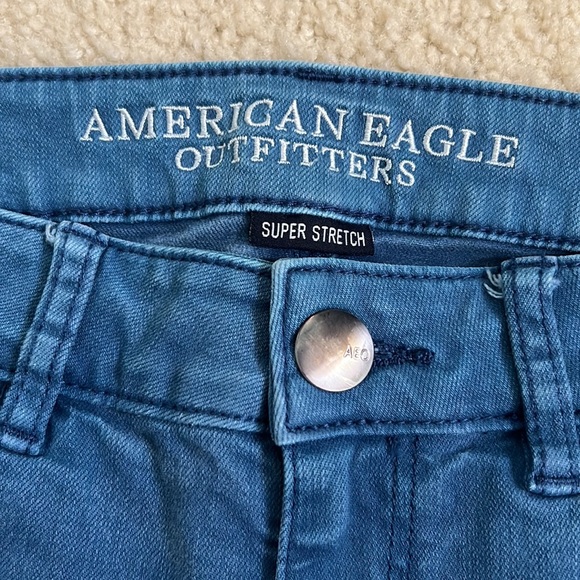 Blue hi-rise shorts - Picture 3 of 4